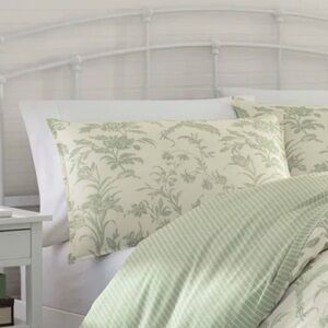 Laura Ashley Natalie Green Floral Pillow Shams